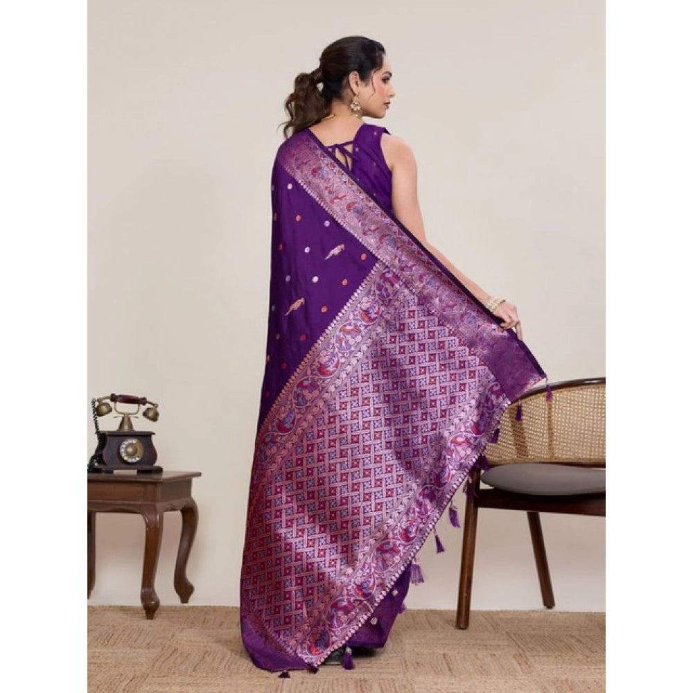 Women traditional jacquard woven saree for wedding, festivals and events women clothing