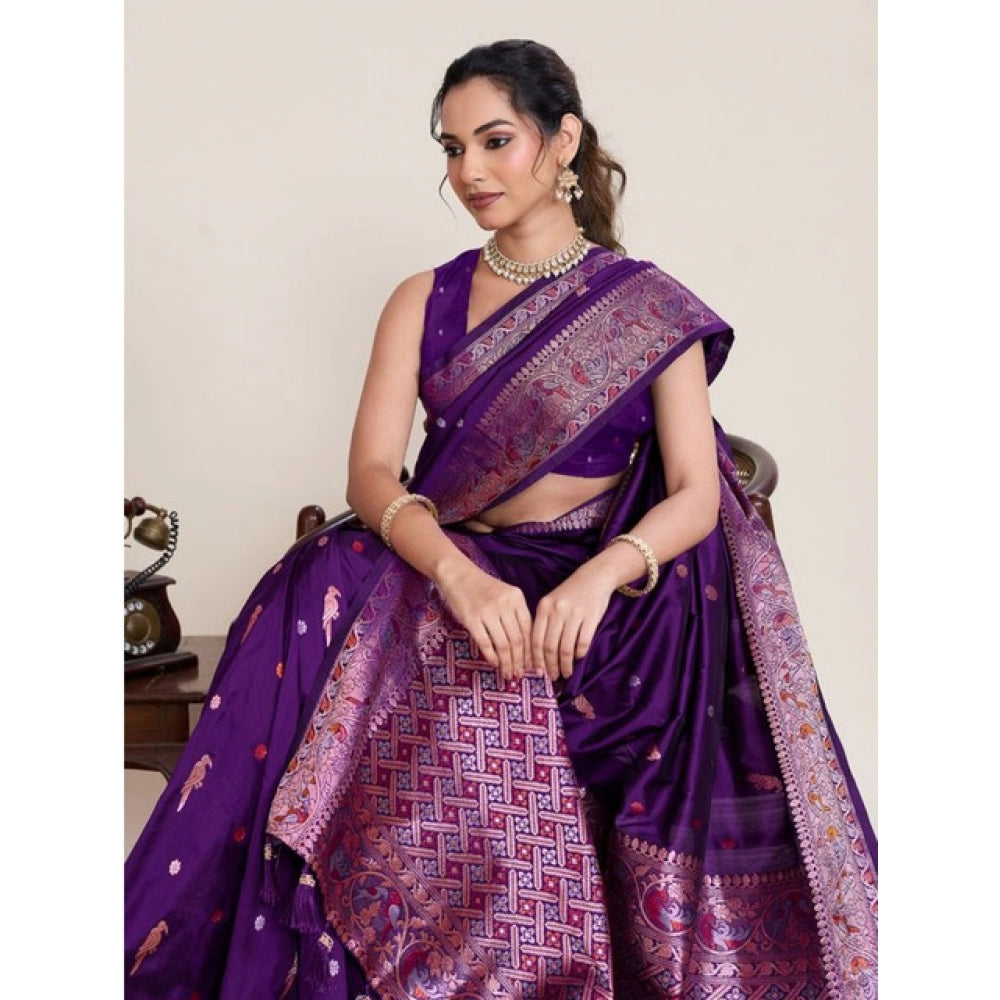 Women traditional jacquard woven saree for wedding, festivals and events women clothing