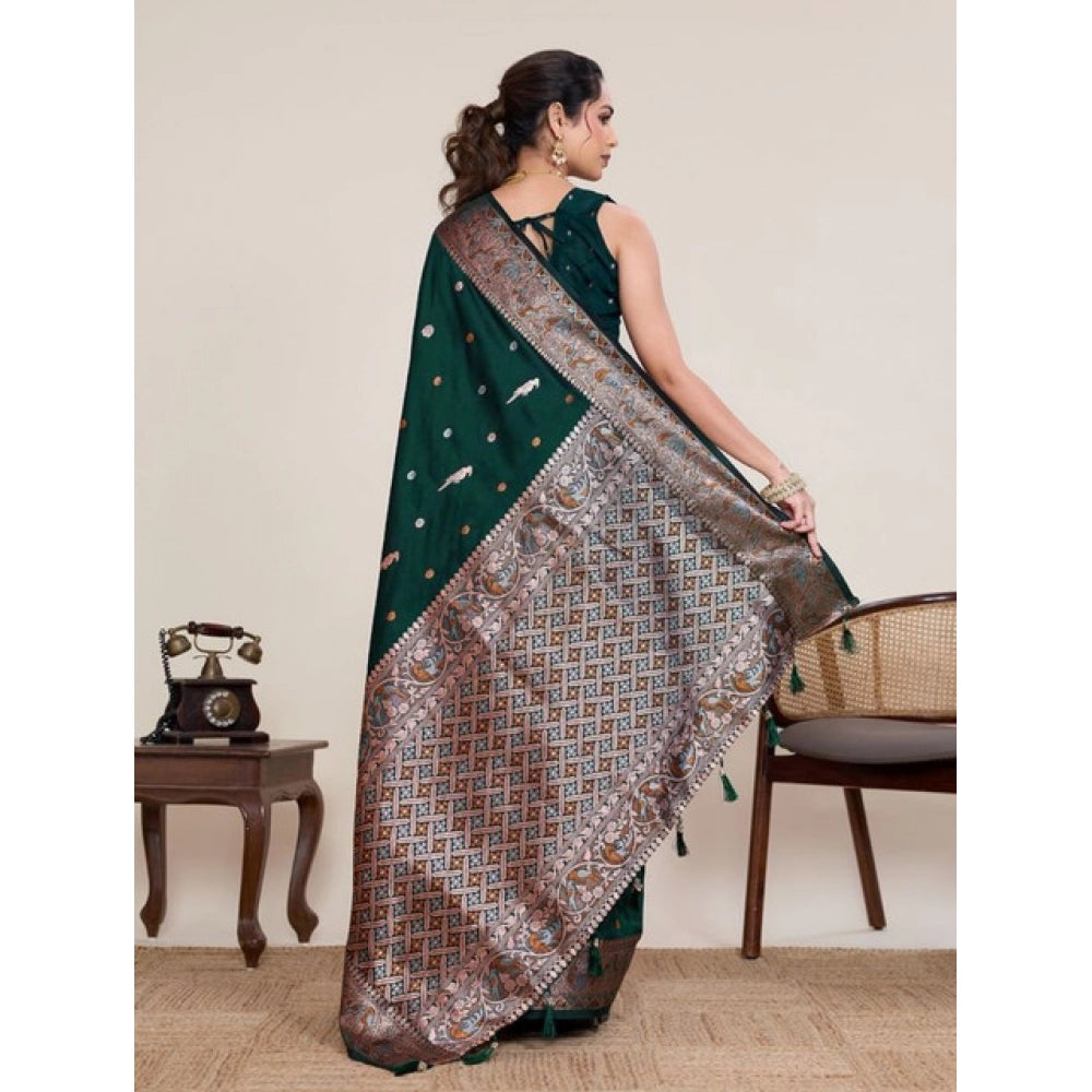 Women traditional jacquard woven saree for wedding, festivals and events women clothing