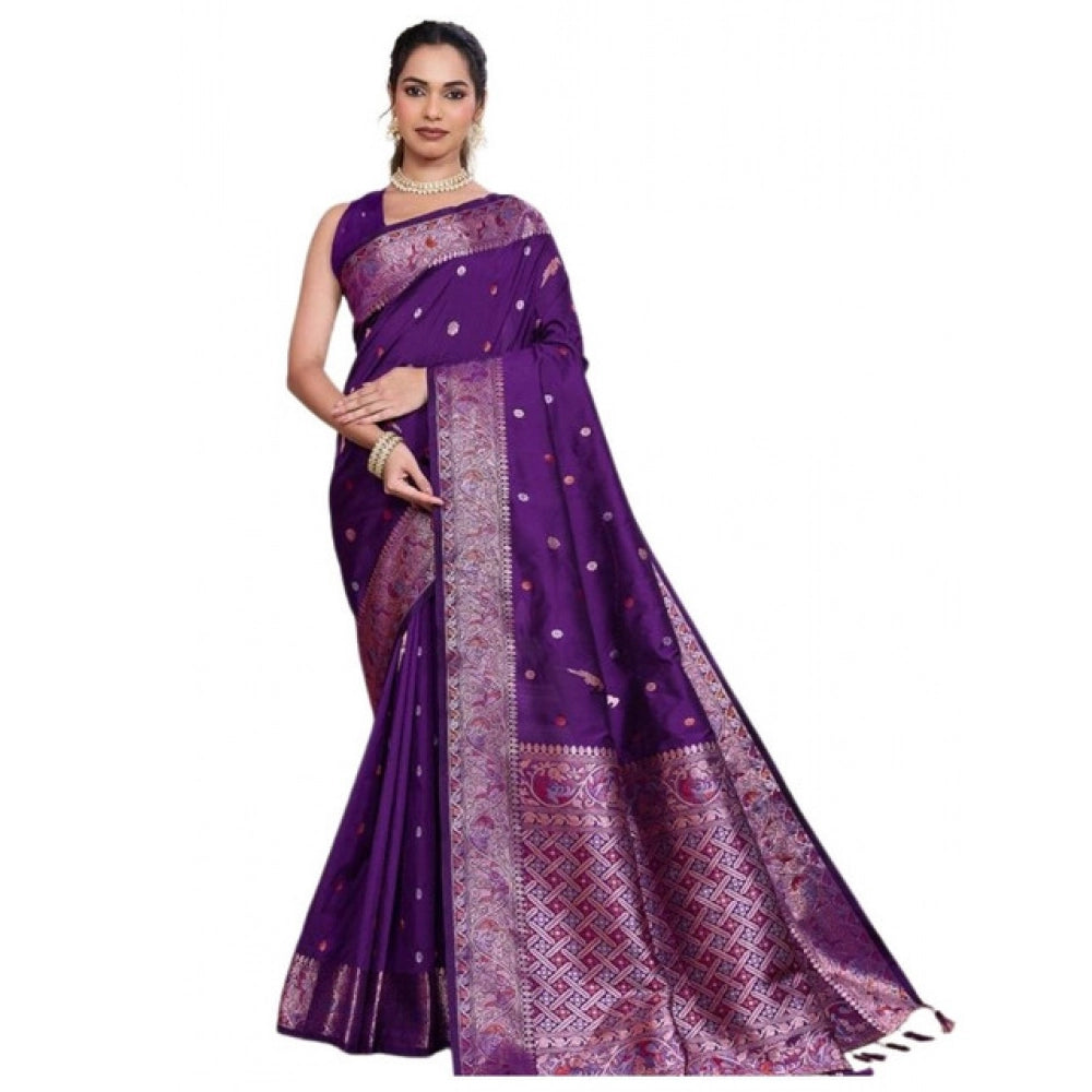 Women traditional jacquard woven saree for wedding, festivals and events women clothing