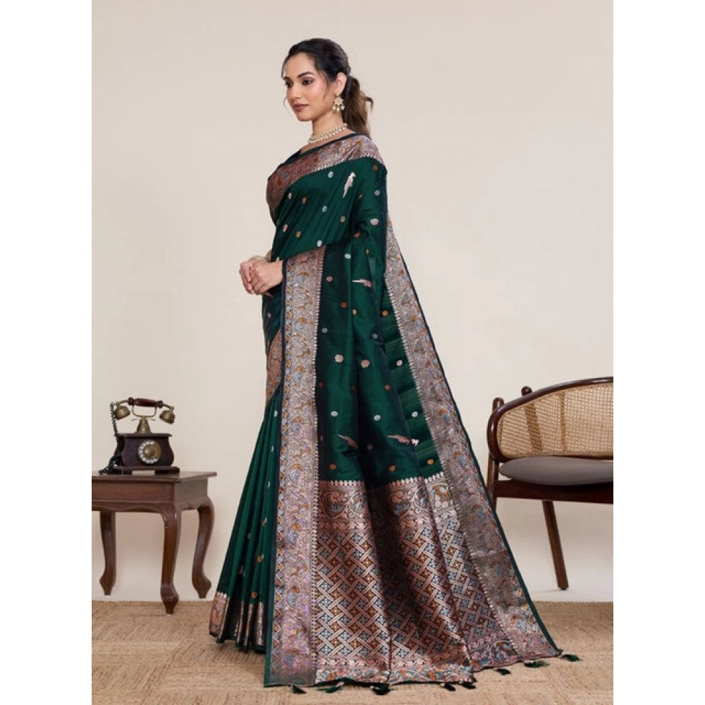 Women traditional jacquard woven saree for wedding, festivals and events women clothing