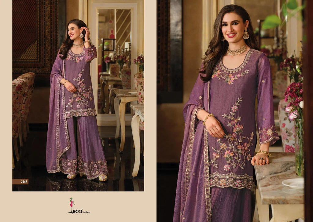 Women traditional salwar kameez thread work with dupatta set