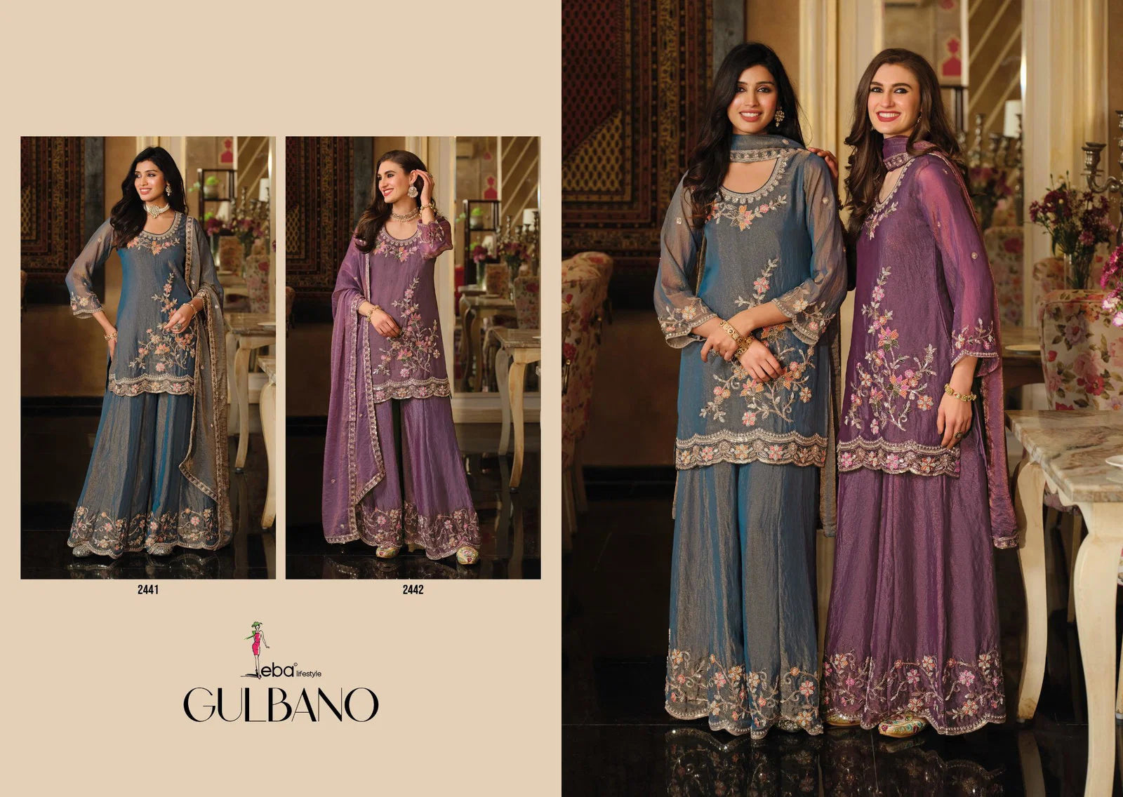 Women traditional salwar kameez thread work with dupatta set