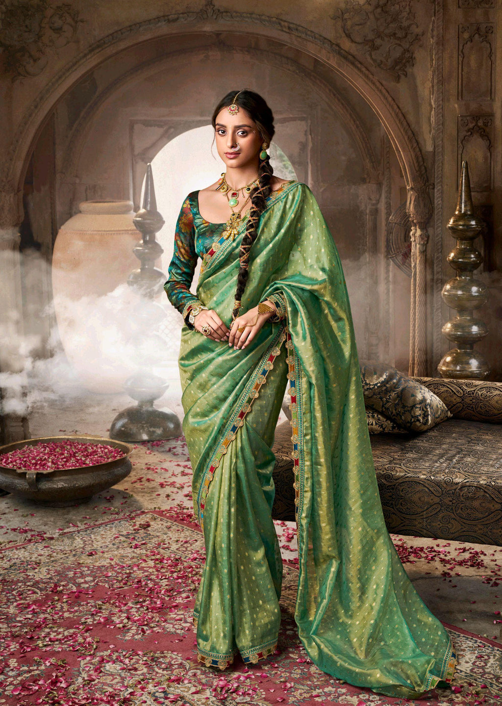 Women traditional Indian saree dress wedding and festival clothing
