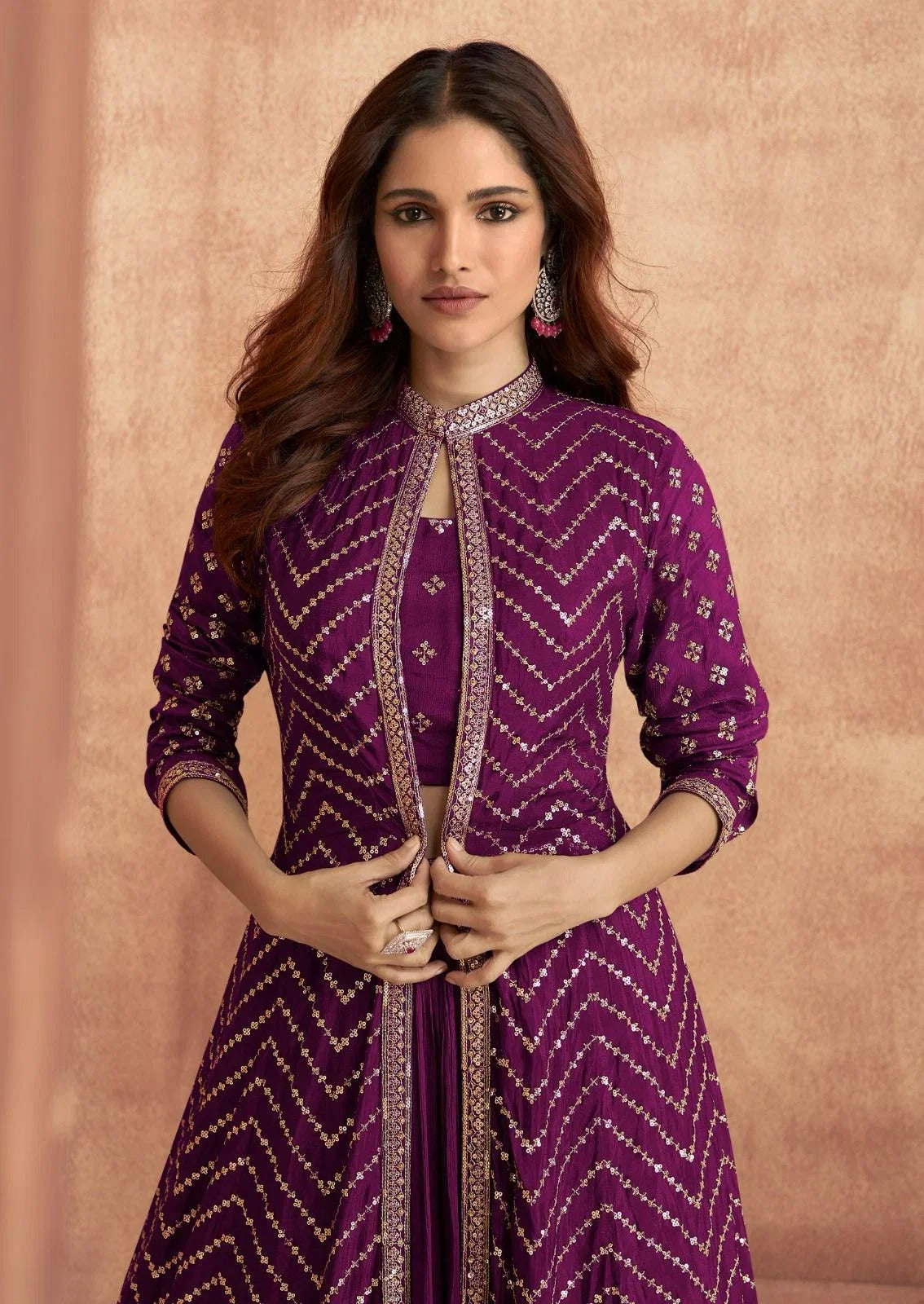 Women traditional Indian long skirt with jacket wedding dresses